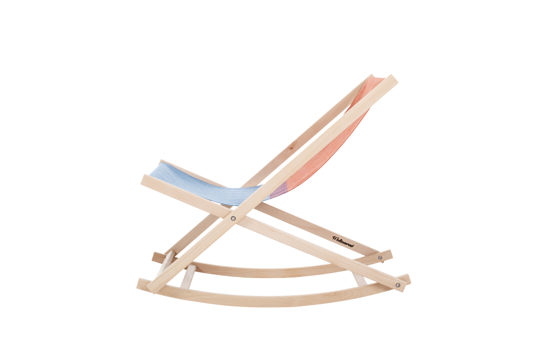 Schaukelstuhl Beach-chair, rot / blau, Weltevree