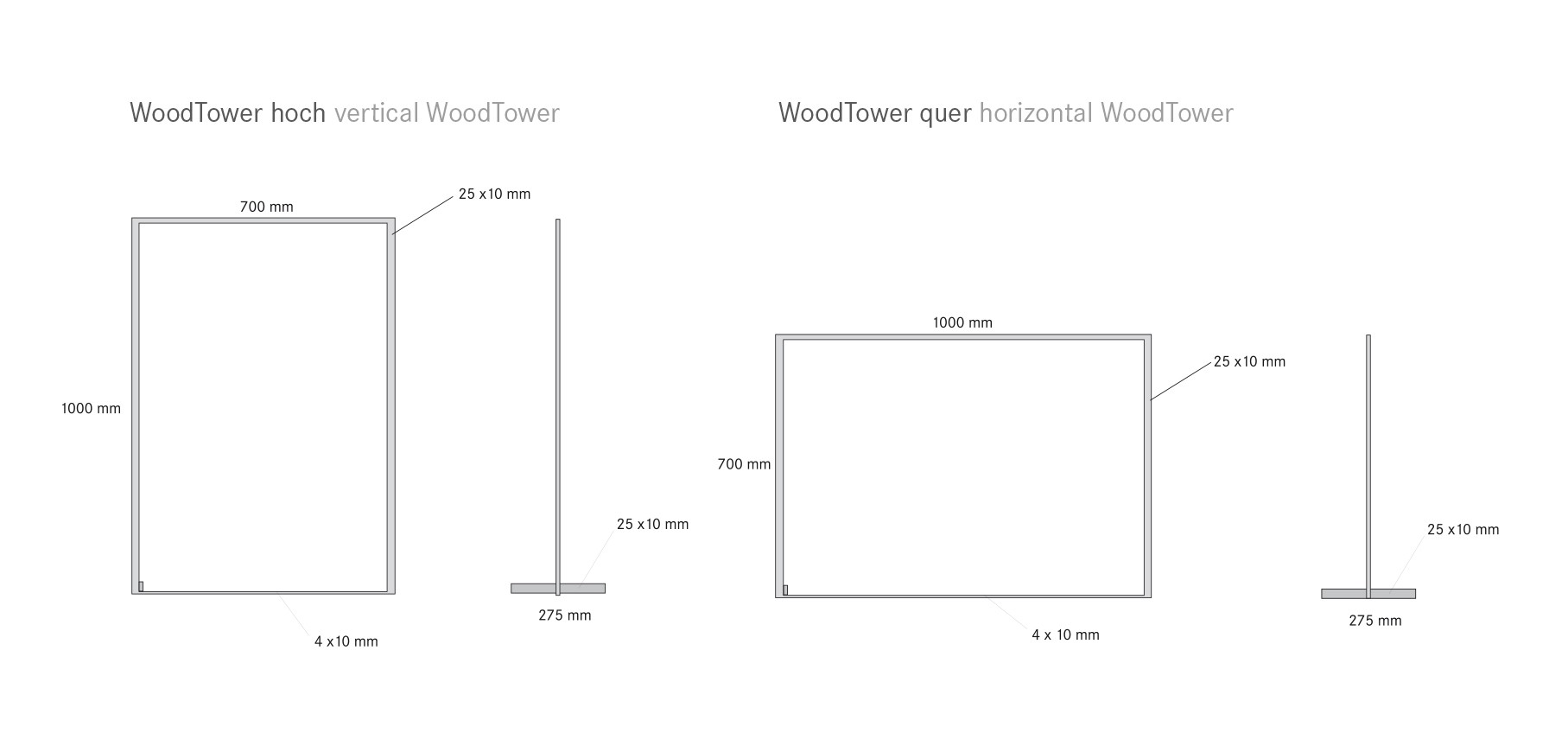Abmaße Holzaufbewahrung Woodtower